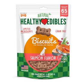 Nylabone Healthy Edibles Biscuits Grain Free Dog Treats Salmon 1ea/12 oz