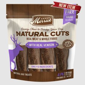 Merrick Dog Natural Cut Venison Medium Chew 4 Count