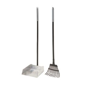 Petmate Dog Aluminum Rake & Pan Large