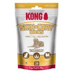 KONG Skin & Coat Soft Chews Dog Treats 1ea/28Pc
