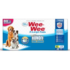 Four Paws WeeWee Superior Performance Gigantic Dog Pee Pads with Runoff Edge Guard 1ea/28 in X 34 in 40 ct