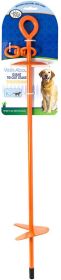 Four Paws WalkAbout Dog Tie Out Stake Orange, 1ea/28 in