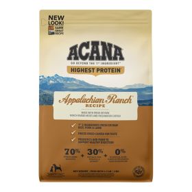 Acana Dog Grain Free Highest Protein Appalachian Ranch 4.5Lbs
