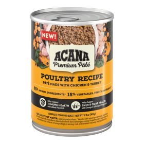Acana Dog Grain Free Premium Pate Poultry Recipe In Bone Broth 12.8oz. (Case of 12)