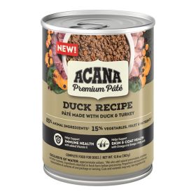 Acana Dog Grain Free Premium Pate Duck Recipe In Bone Broth 12.8oz. (Case of 12)
