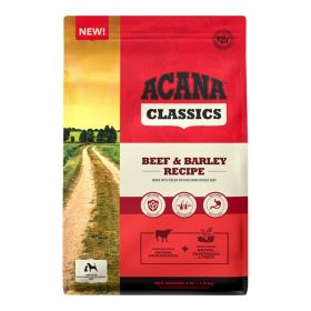 Acana Dog Classics Beef & Barley Recipe 4Lbs