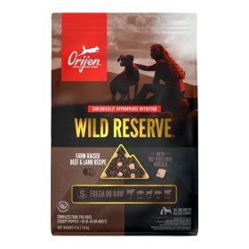 Orijen Dog Wild Reserve Grain Free Farm Raised Beef & Lamb Recipe 4Lbs