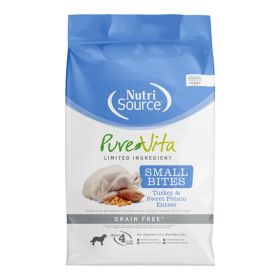 Pure Vita Dog Small Bites Grain Free Turkey & Sweet Potato 12Lbs