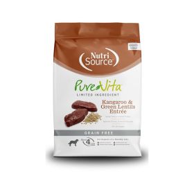 NutriSource PureVita LID Grain Free Dry Dog Food Kangaroo & Green Lentils EntrÃ©e 25lb