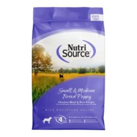 NutriSource Small & Medium Breed Puppy Dry Dog Food Chicken & Rice 4lb