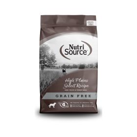 NutriSource Select Recipe Grain Free Dry Dog Food High Plains Select 5lb