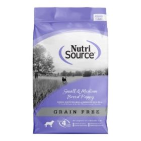 NutriSource Small & Medium Breed Puppy Grain Free Dry Dog Food Turkey 12lb