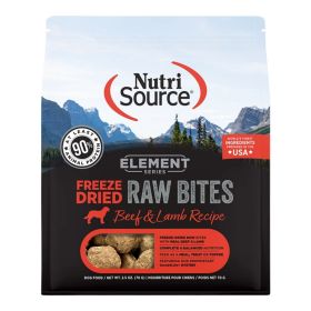 Nutrisource Dog Element Series Freeze-Dried Bites Beef & Lamb 2.5oz.