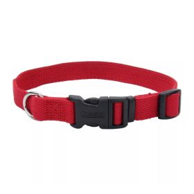 New Earth Soy Adjustable Dog Collar Cranberry, 1ea/5/8 In X 812 in