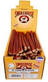 Smokehouse USA Made Chicken Stix Dog Treats 60ea/8 in, 60 ct