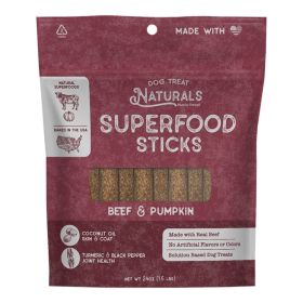Dog Treat Naturals Dog Superfood Sticks Beef & Pumpkin 24oz.