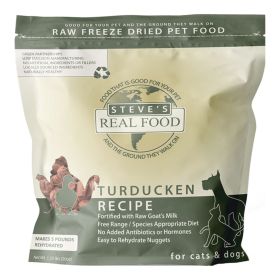 Steve's Real Food Dog & Cat Freeze-Dried Turducken Nuggets 1.25Lbs