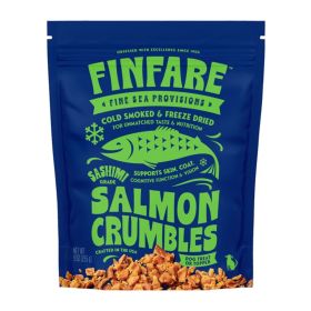 Finfare Dog 9oz. Freeze-dried Smoked Salmon Crumbles Treat Topper