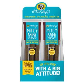 Etta Says Dog Mitey Mini Duck Chew 1.37oz. 3 Pack - 18 Count