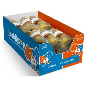 Jack & Pup Dog 6" Marrow Bone 12Ct Display Box