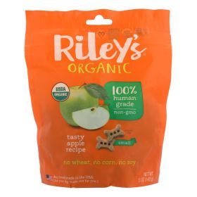 Riley's Organics Organic Dog Treats, Apple Recipe, Small - Case Of 6 - 5 Oz